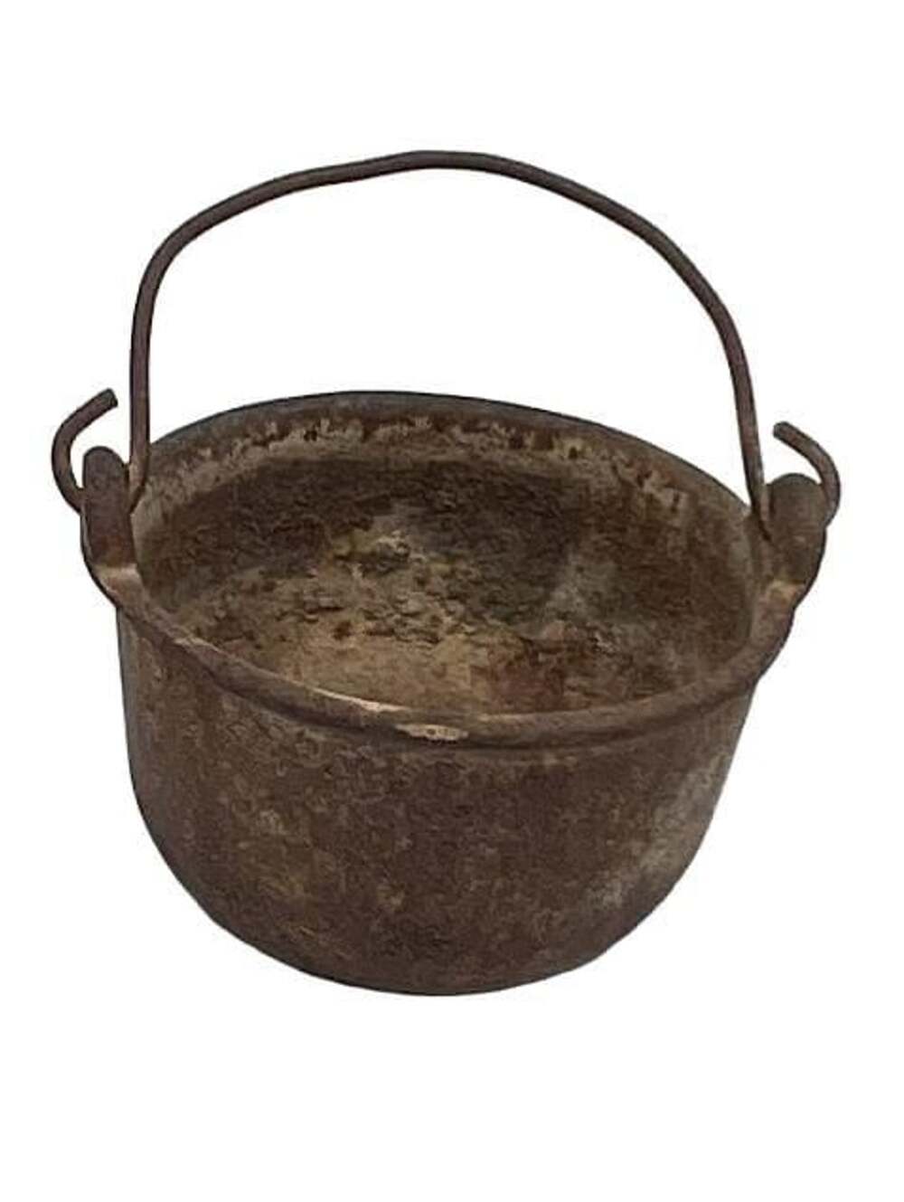 BERN Size 6 Antique Cast Iron Bean Pot Cauldron